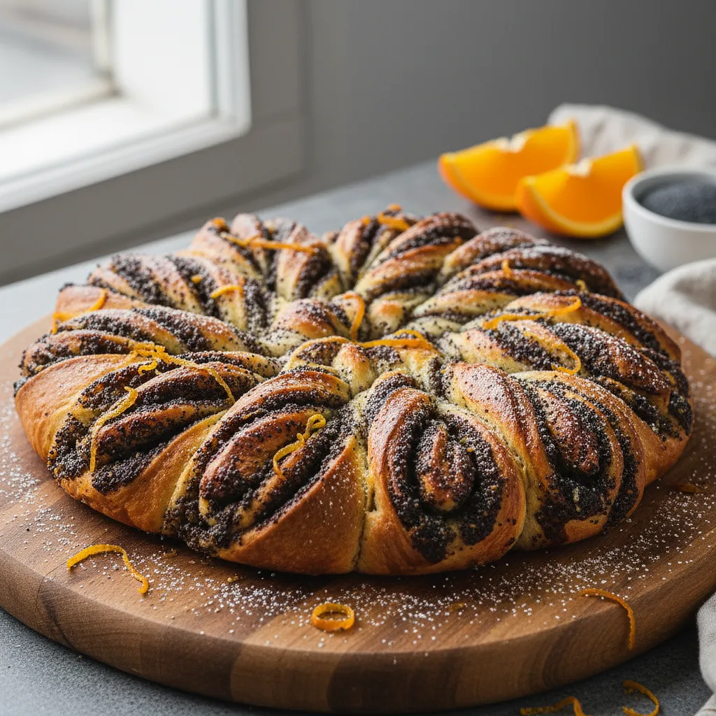 Poppy Seed Star Yeast Bread with a Hint of Orange - photo 1