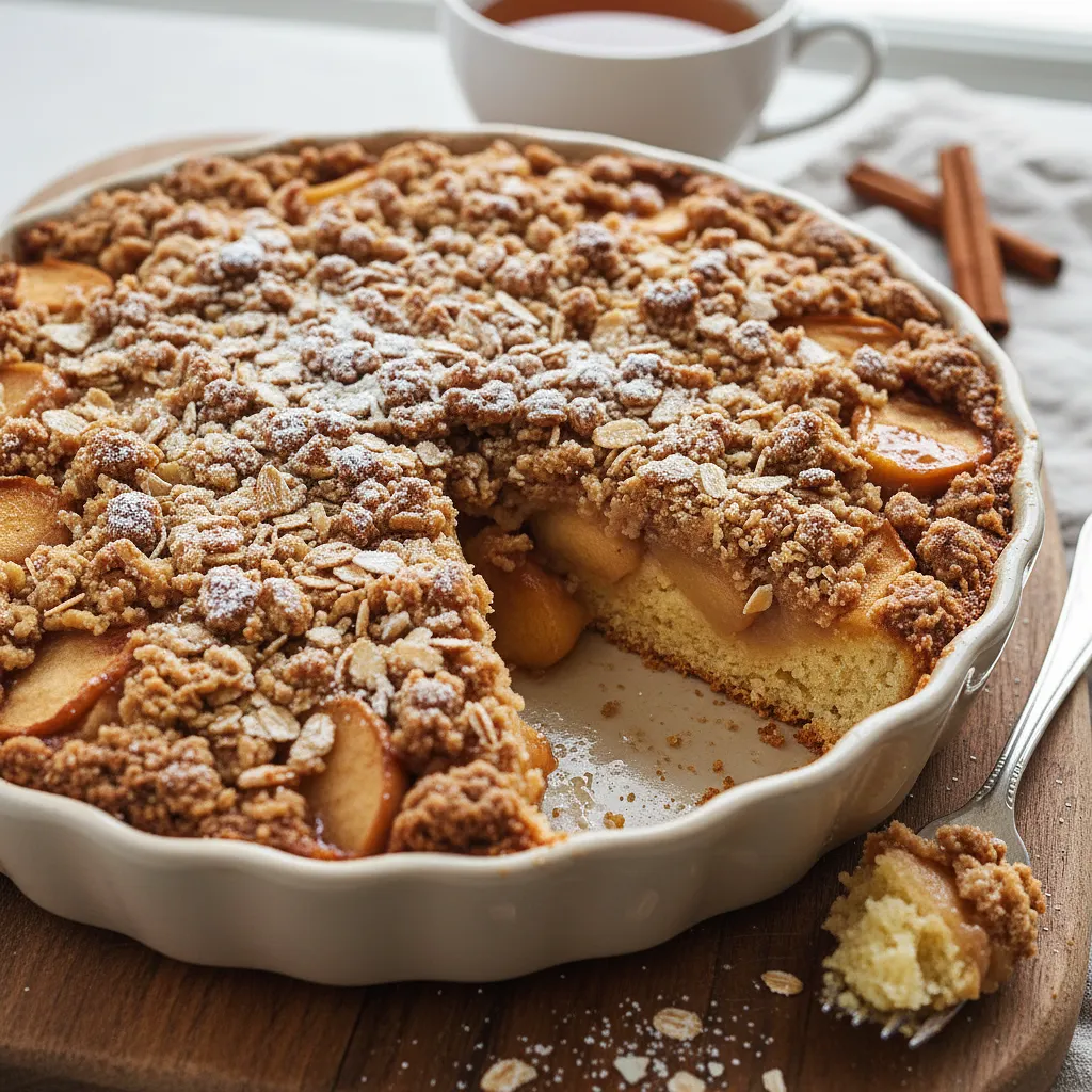 Buttery Crumble Cake with Caramelized Apples and Cinnamon Topping - photo 1