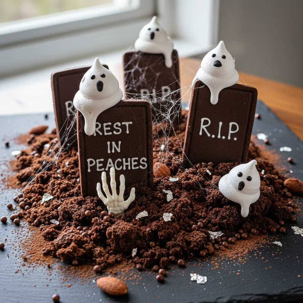 Chocolate Cemetery with Meringue Ghosts - photo 1