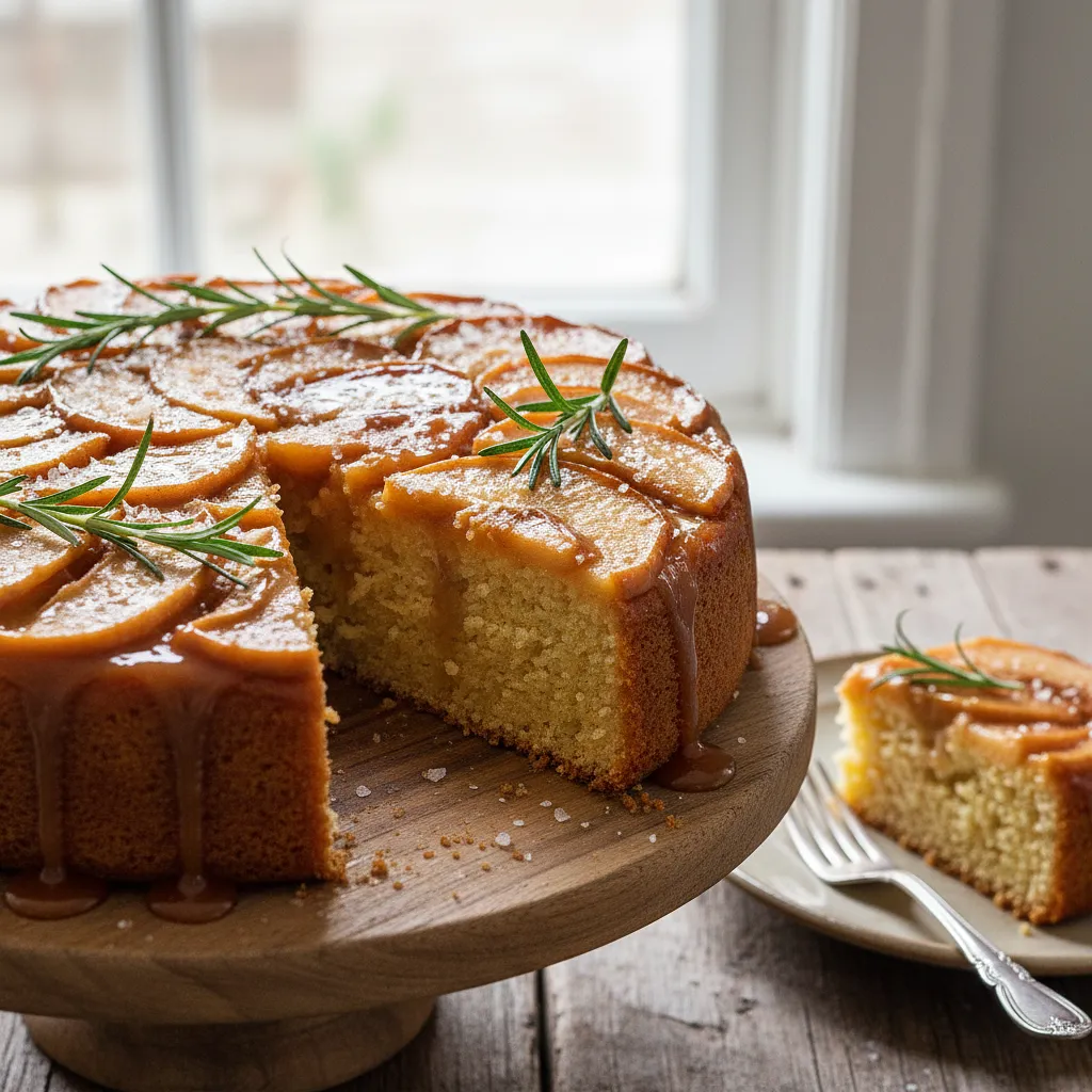 Caramel Apple Tart Upside Down with Rosemary and Sea Salt - photo 1