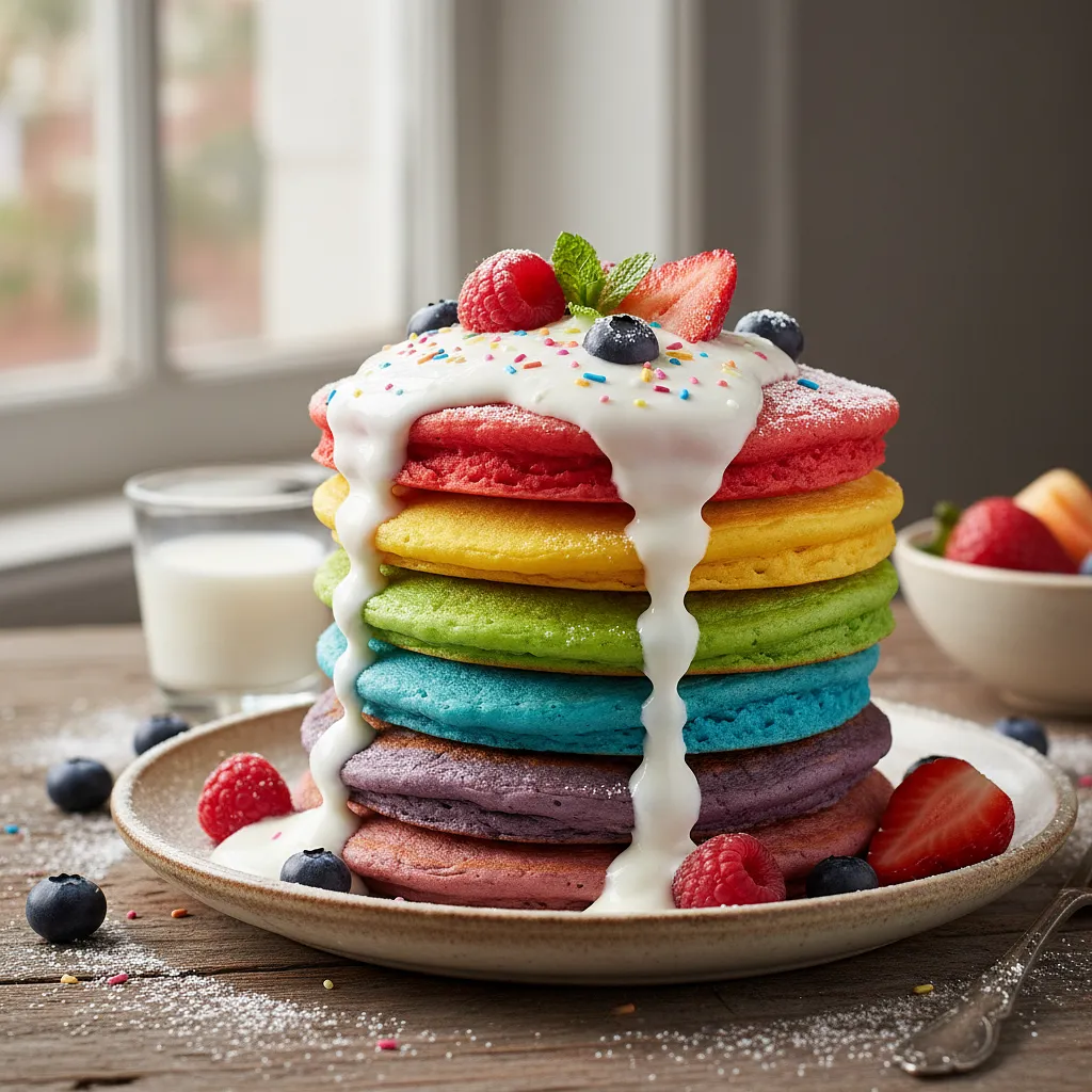 Rainbow Yogurt Pancakes 'Healthy Tummy' - photo 1