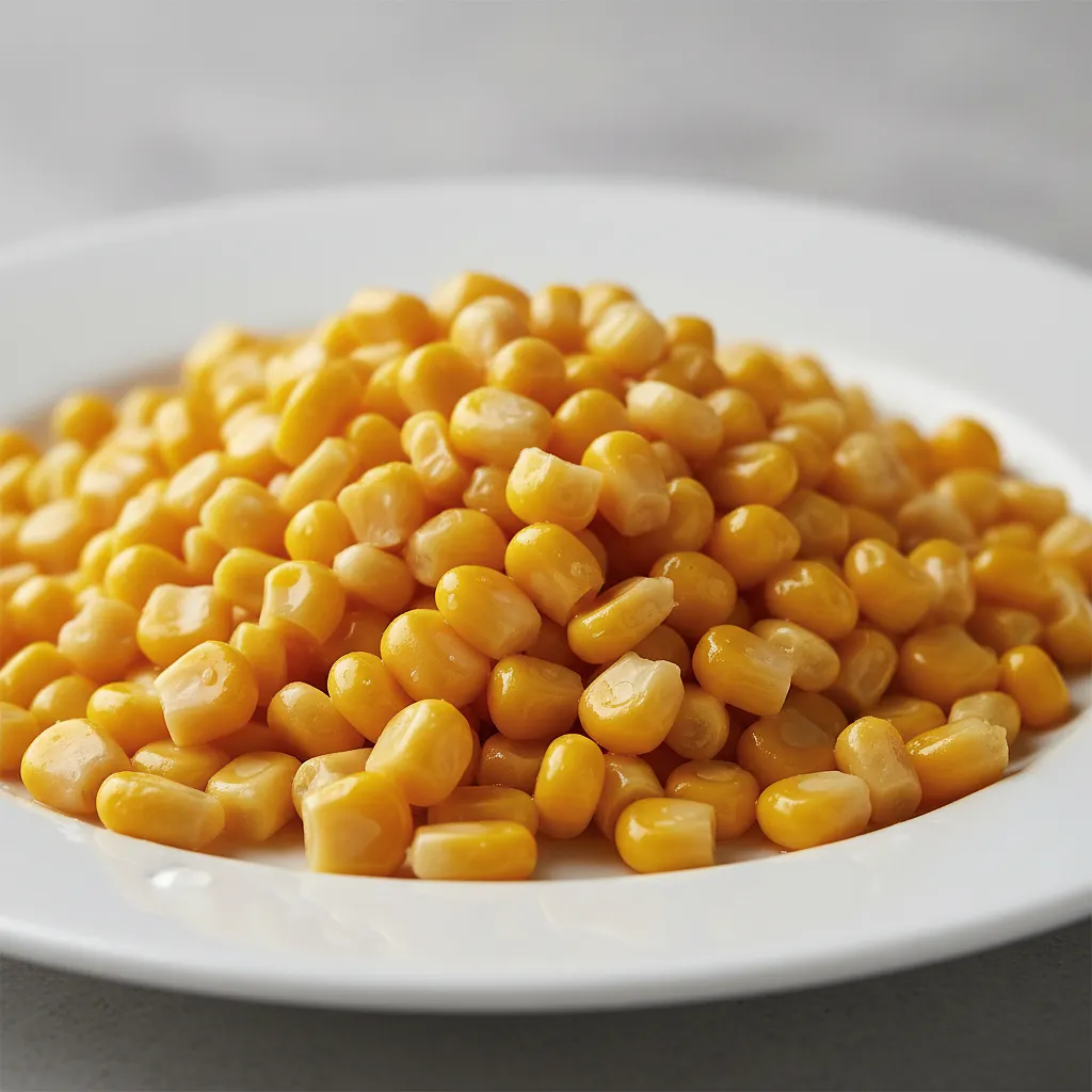 Drained canned corn