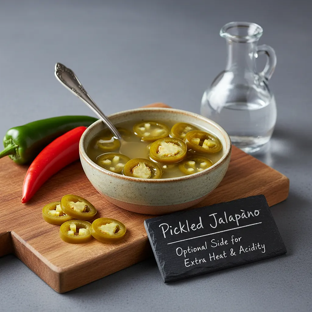 Marinated jalapeños (optional)