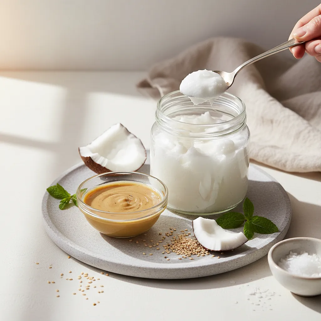 Coconut oil (optional: soft, neutral flavor)
