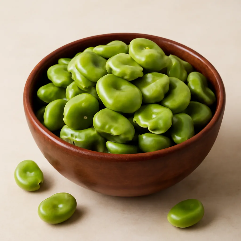 Boiled broad beans