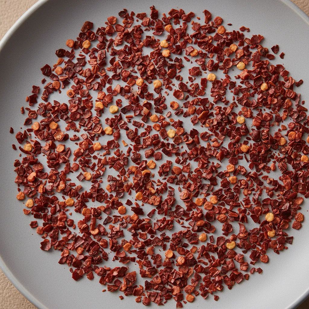 Dried chili flakes