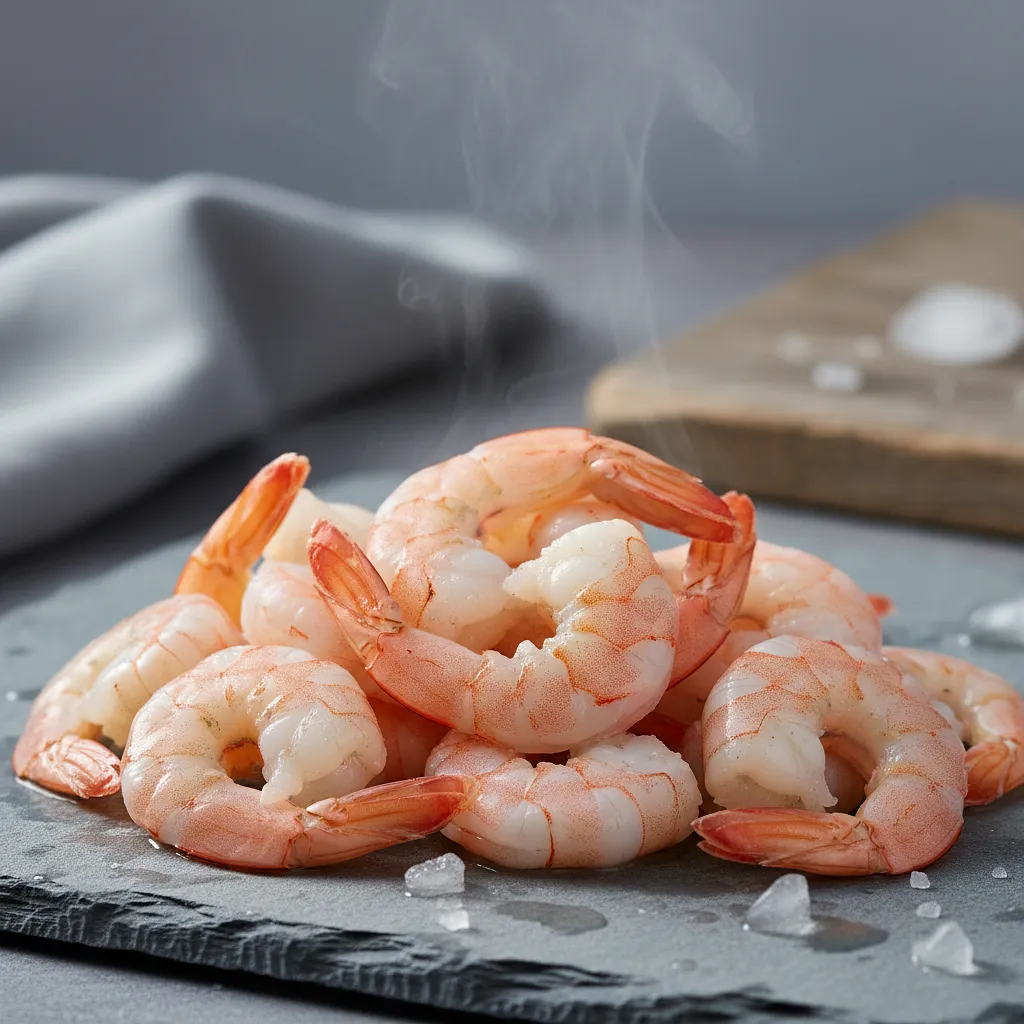 Raw, peeled shrimp