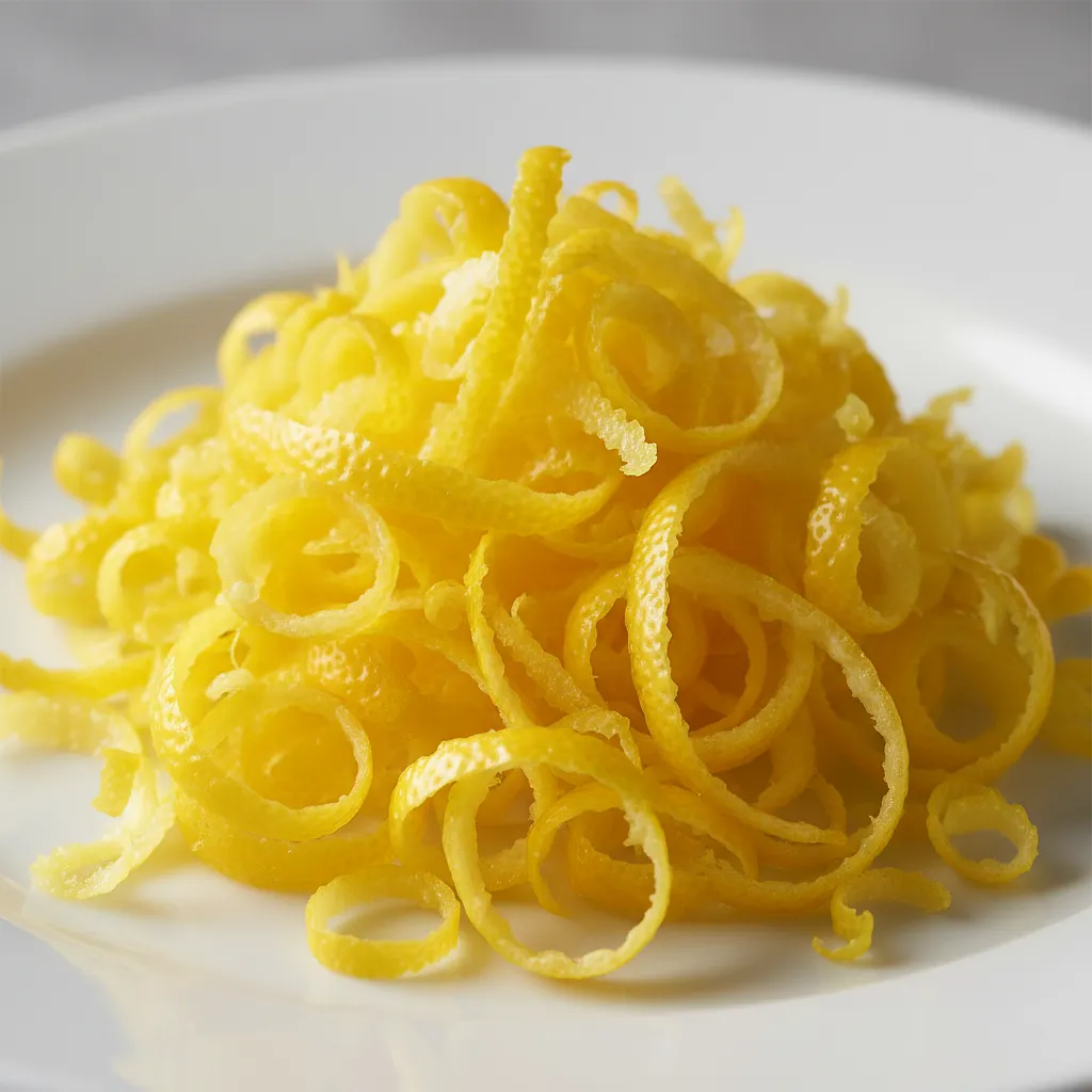 Grated lemon zest