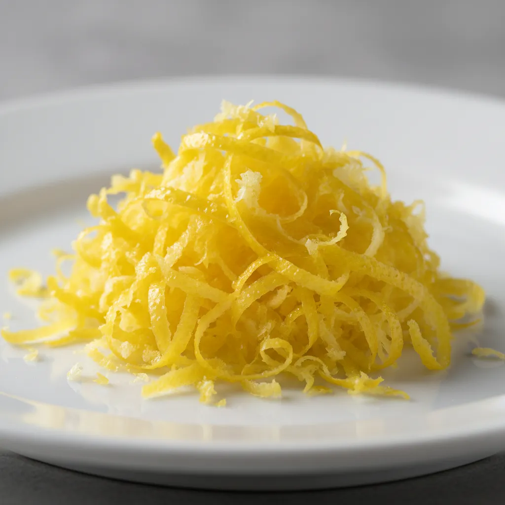 Grated lemon zest