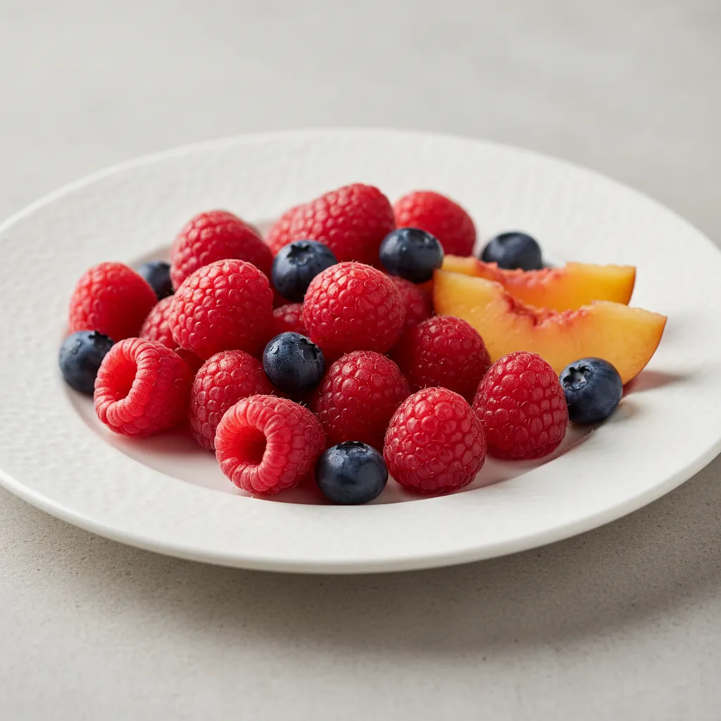 Fresh raspberries (for decoration)
