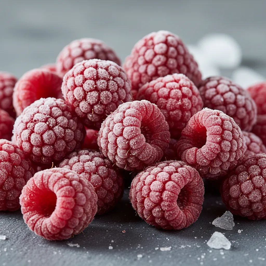 Frozen raspberries