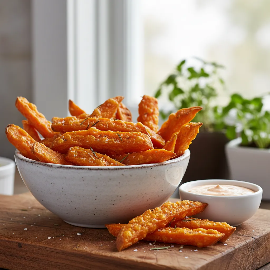 Chrupiące Pieczone Frytki z Batatów - zdjęcie 1