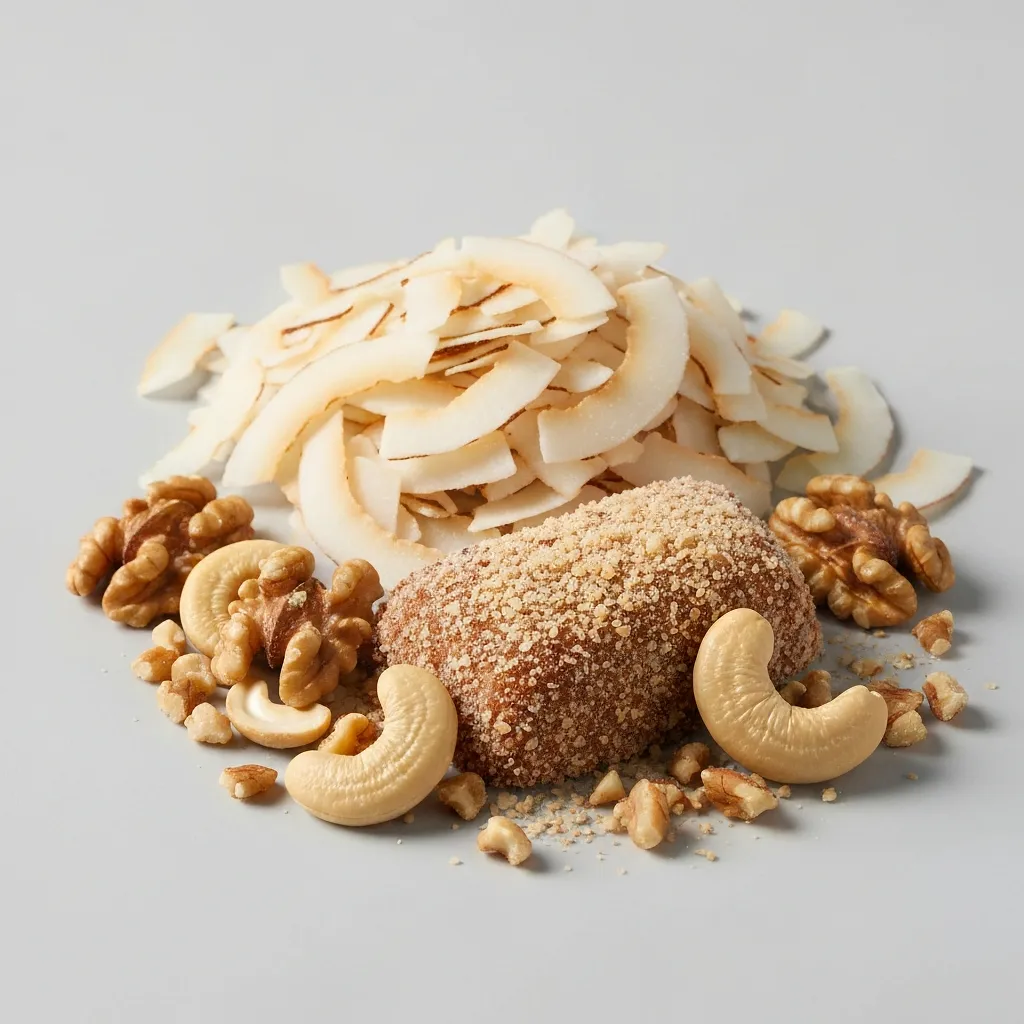 Coconut flakes or chopped nuts for coating (optional)