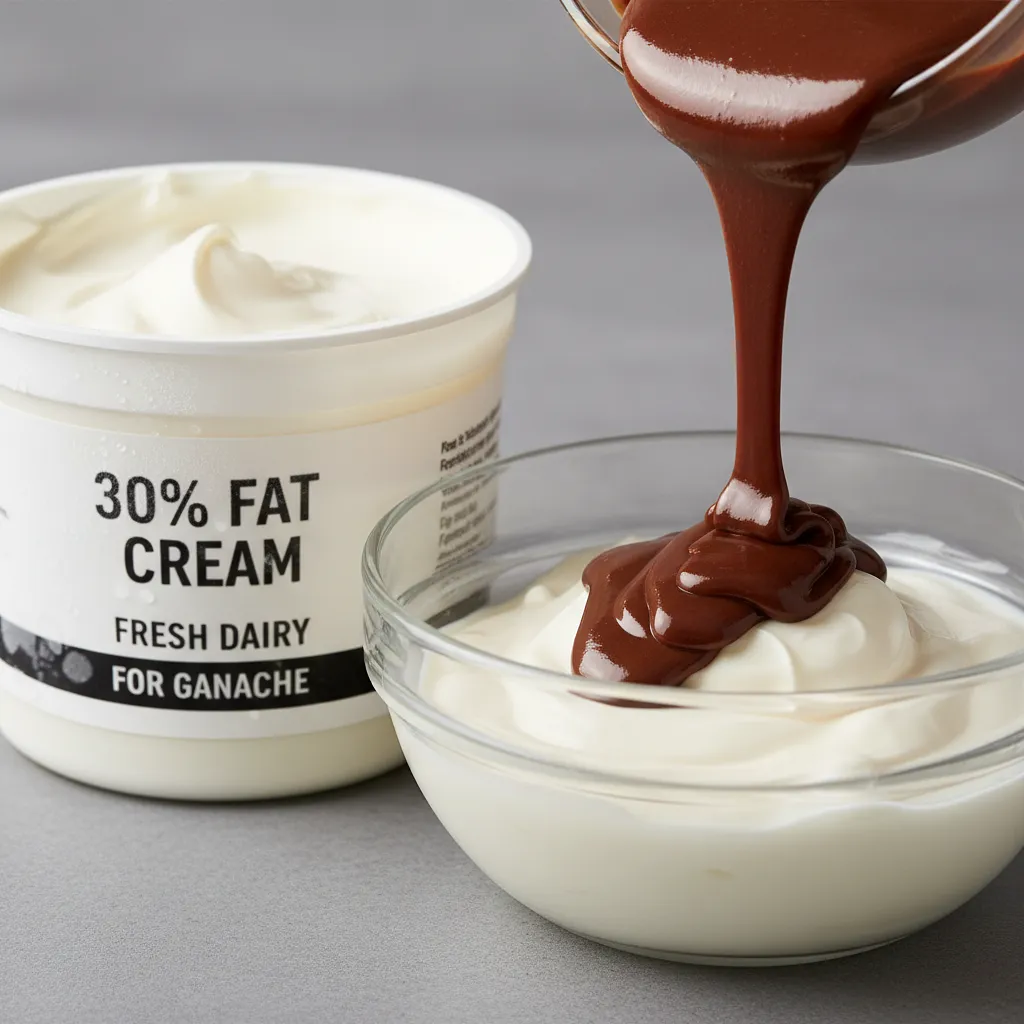 30% cream for ganache