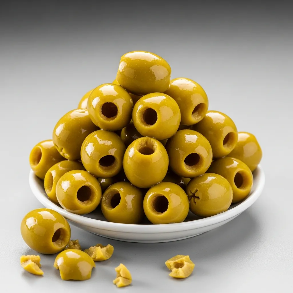 Green olives, pitted