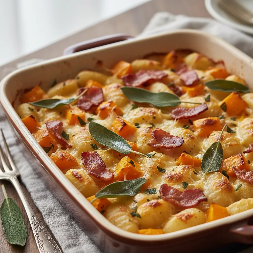 Baked Gnocchi with Butternut Squash, Crispy Bacon, and Sage - photo 1