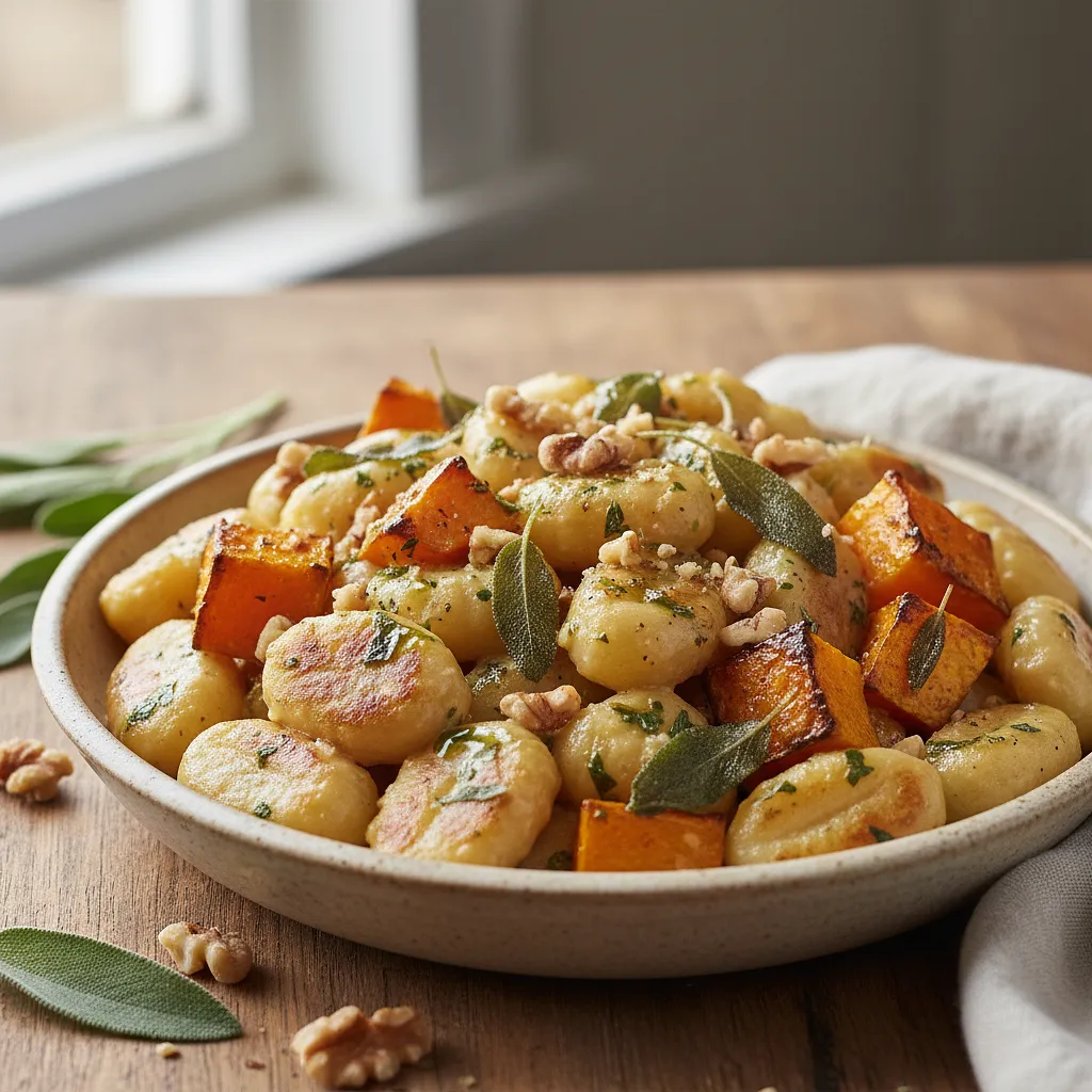 Kremowe Gnocchi z Pieczoną Dynią, Szałwią i Orzechami Włoskimi - photo 1