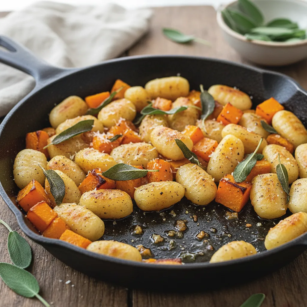 Pieczone Gnocchi z Dynią, Szałwią i Orzechowym Masłem - zdjęcie 1