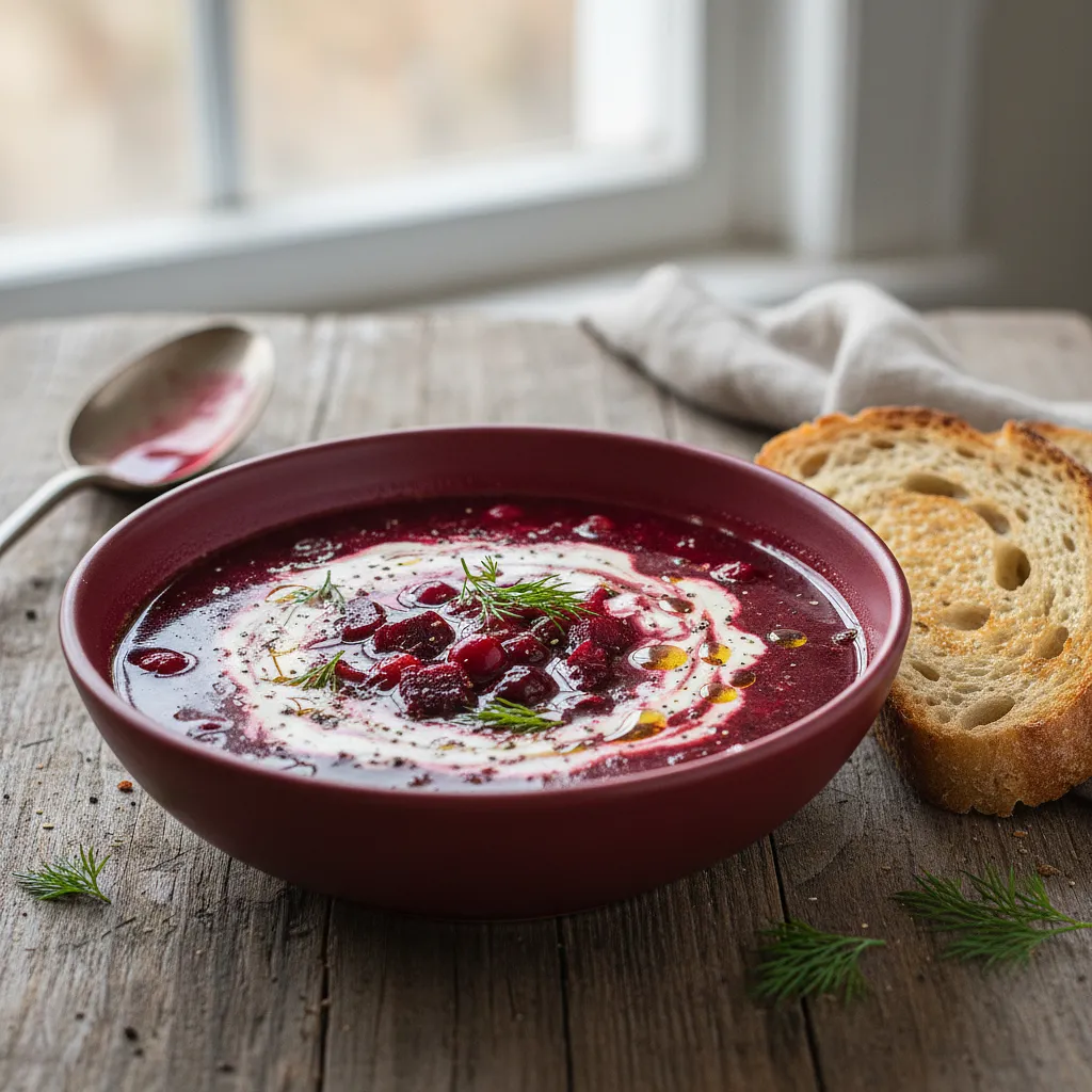 Royal Red Borscht with Fermented Roasted Beets and a Hint of Cranberry - photo 1