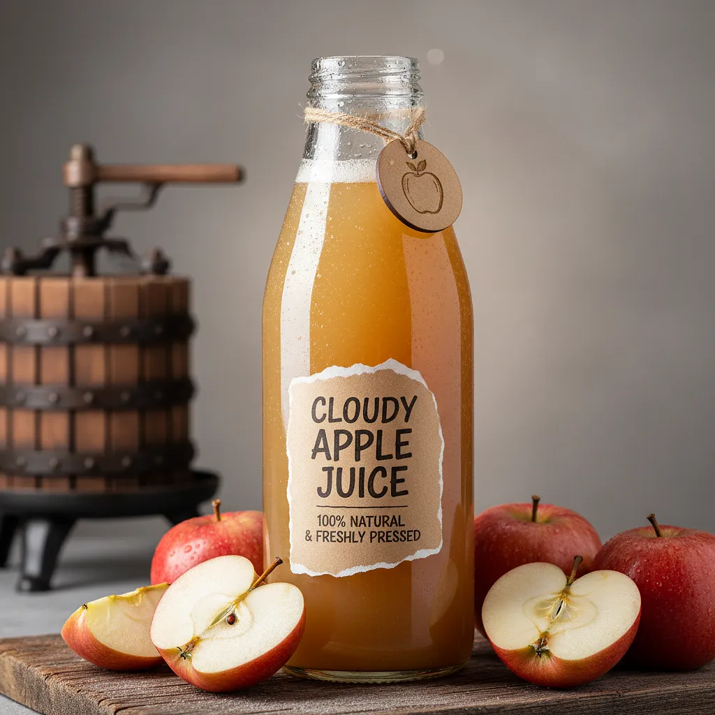 100% cloudy apple juice
