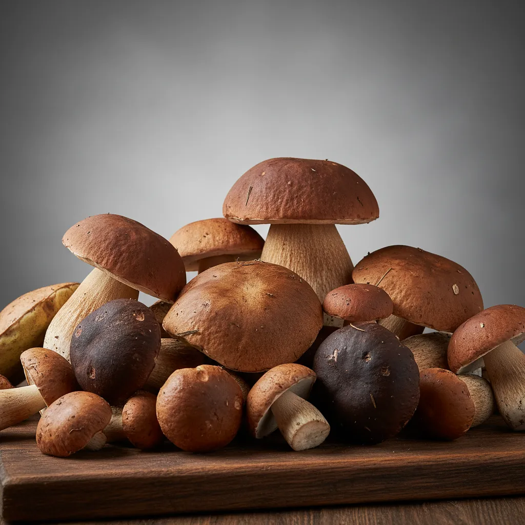 Fresh forest mushrooms