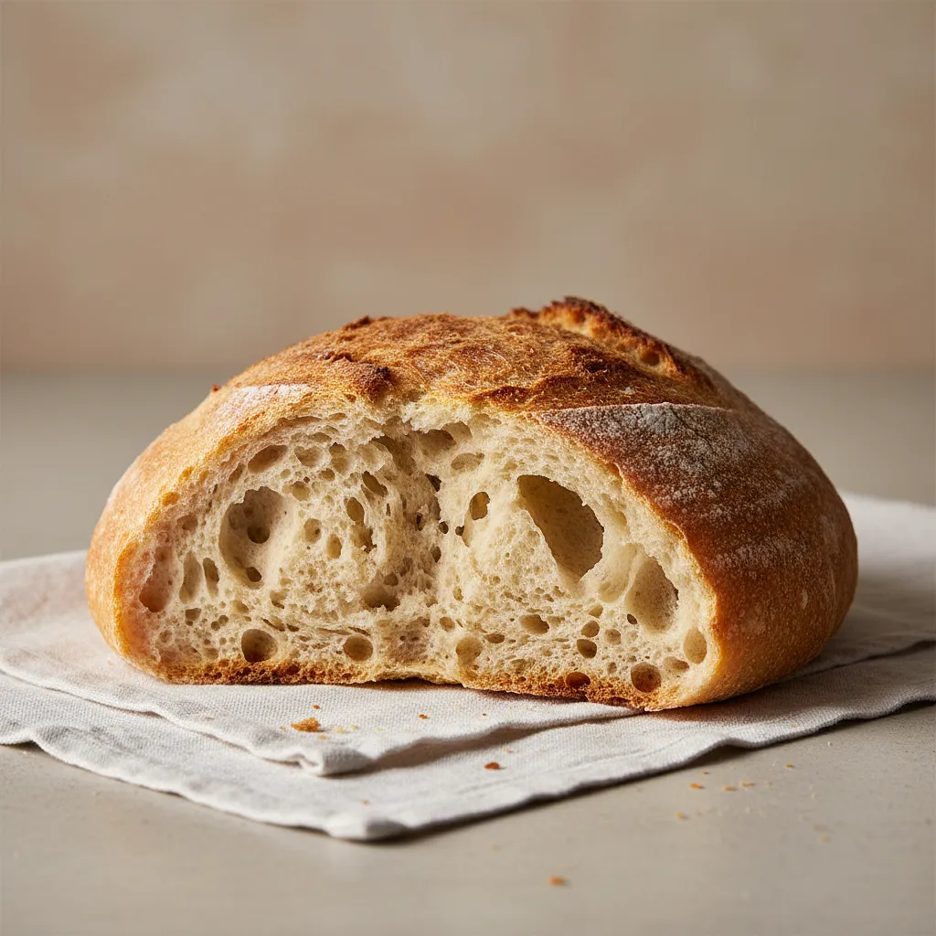 Baguette or ciabatta bread