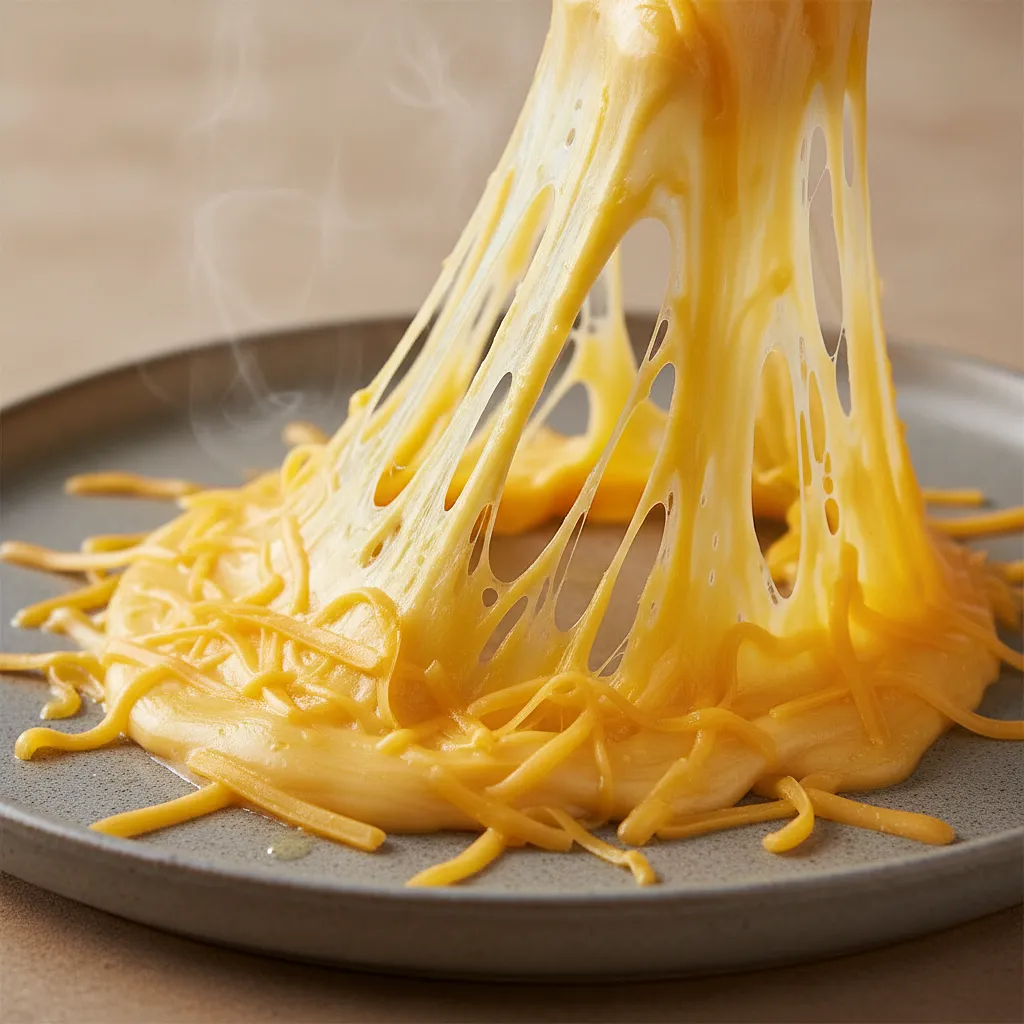 Grated yellow cheese