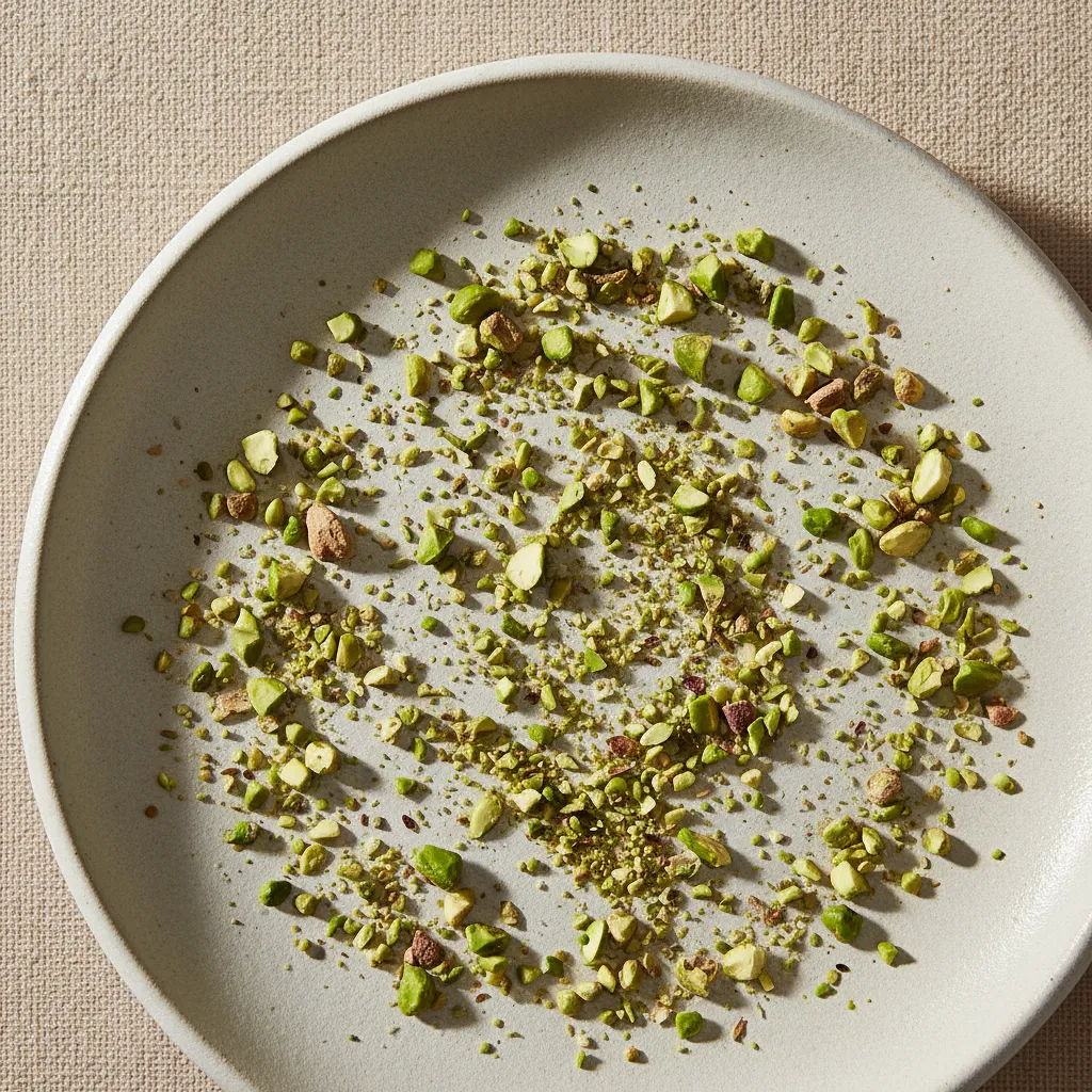 Chopped pistachios for decoration