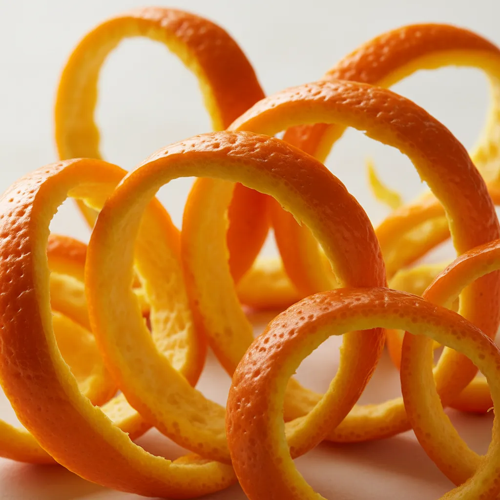 Skórka otarta z jednej pomarańczy