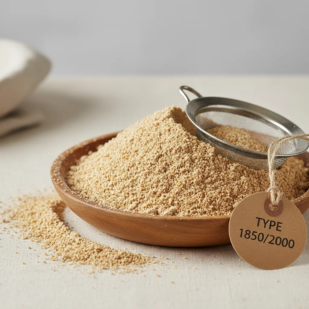 Whole wheat flour (type 1850 or 2000)