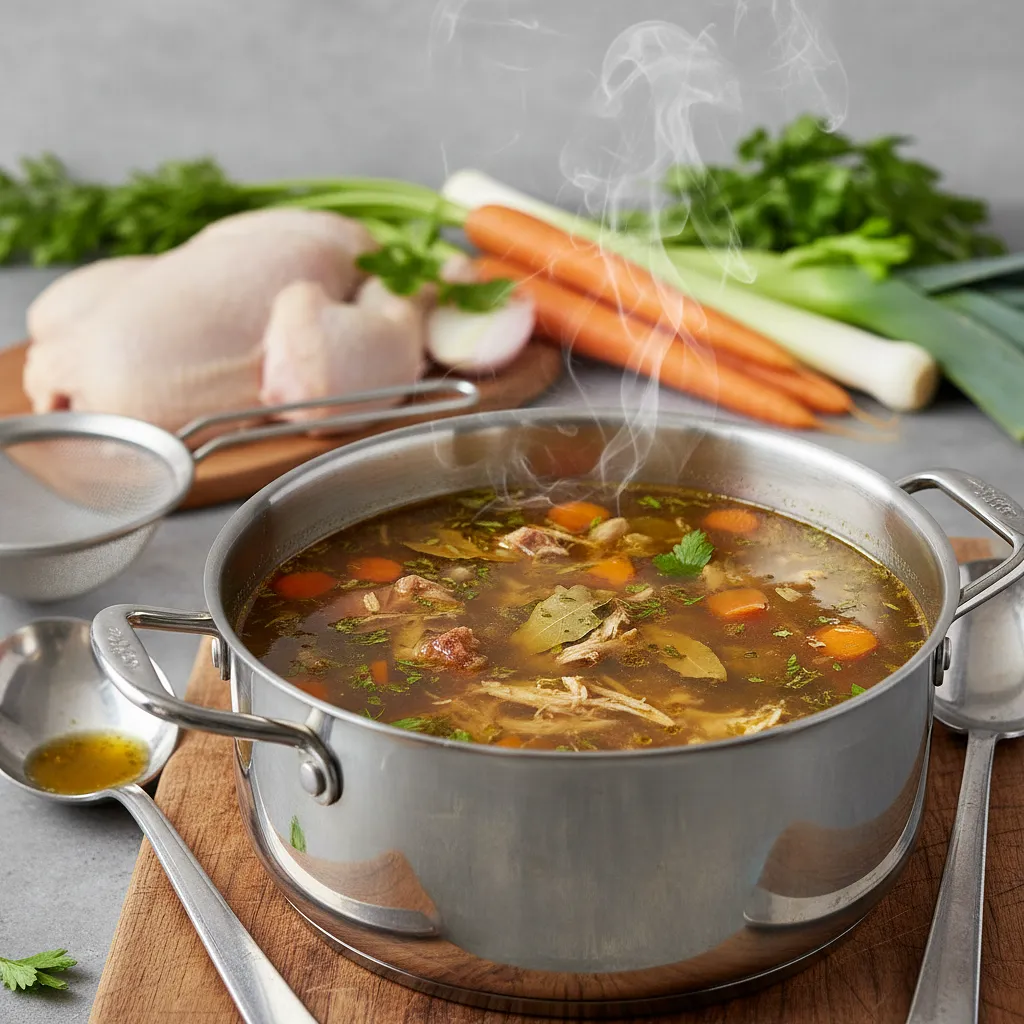 Bulion warzywny lub drobiowy