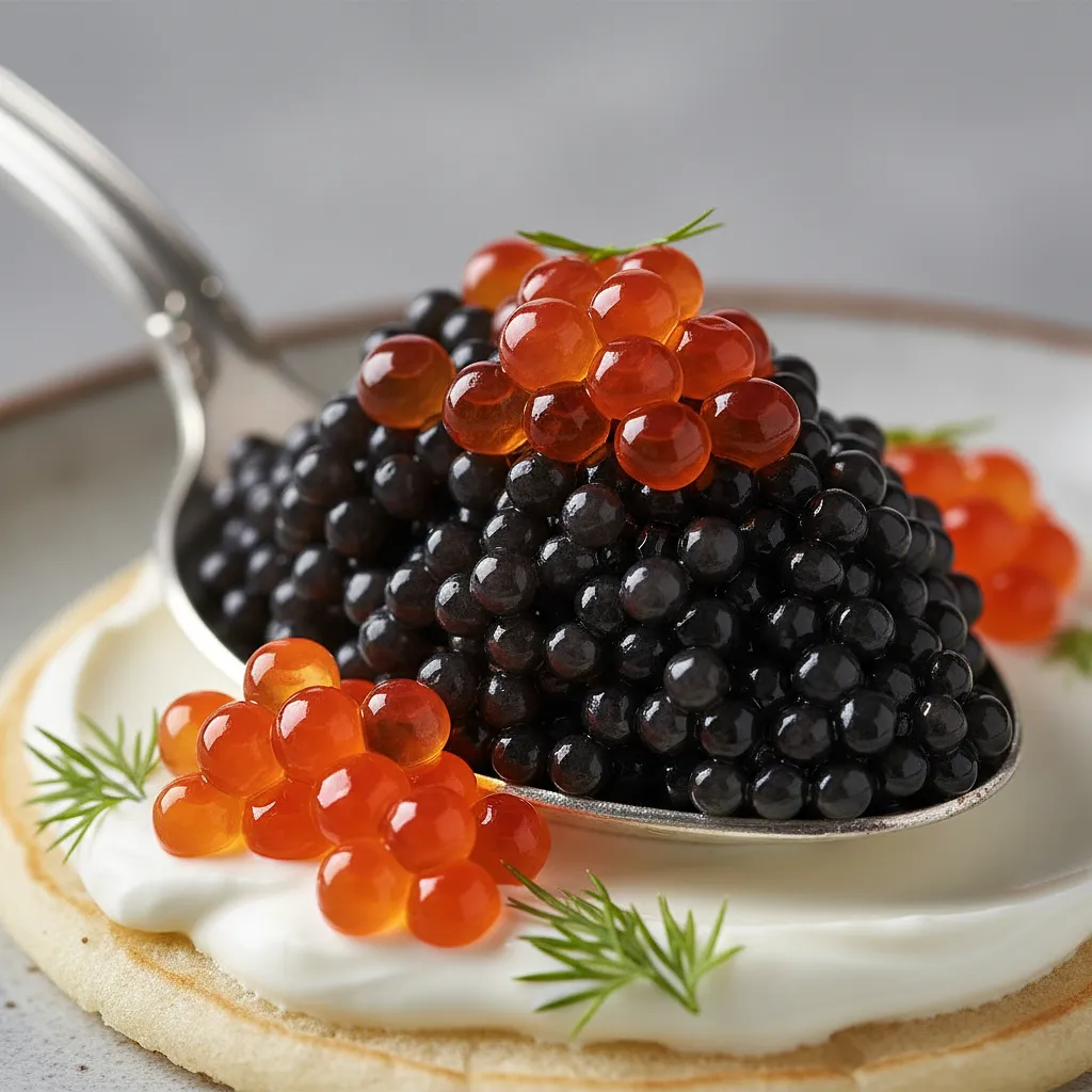 Kawior czarny lub czerwony