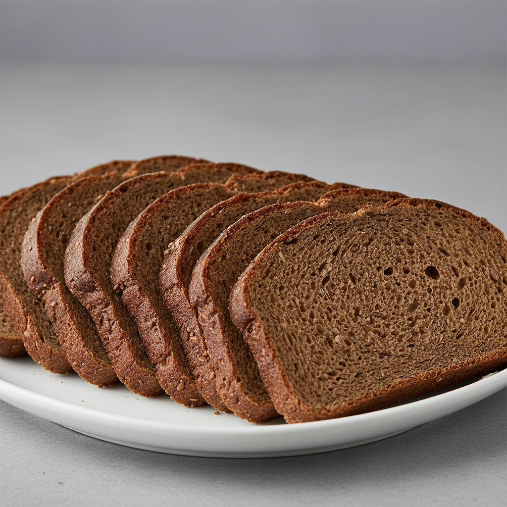 Chleb pumpernikiel w kromkach