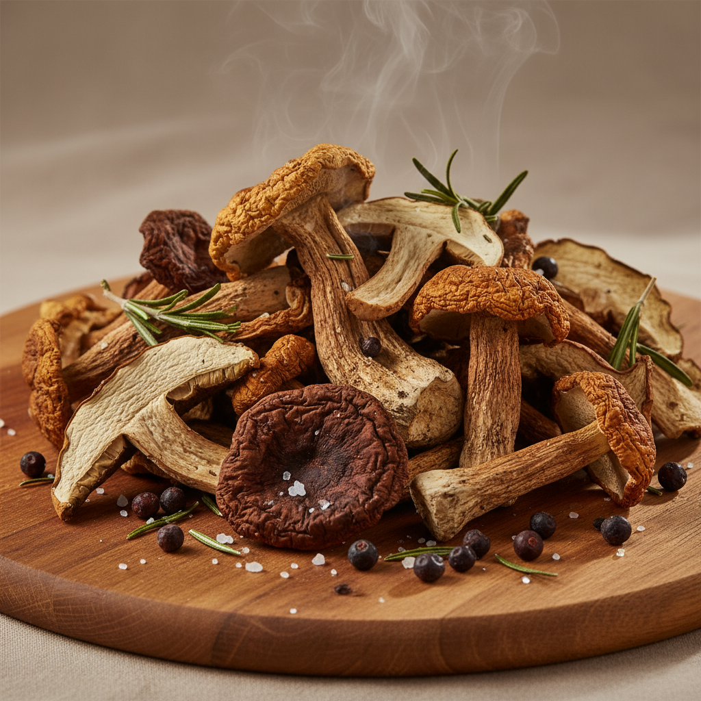 Suszone grzyby (borowiki lub podgrzybki)