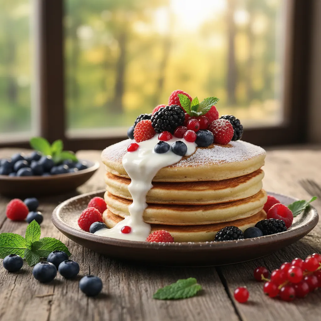 Leśne Placuszki Jagodowe z Sosem Jogurtowym - zdjęcie 2