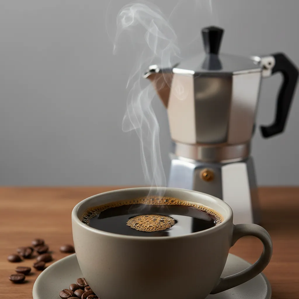 Freshly brewed coffee