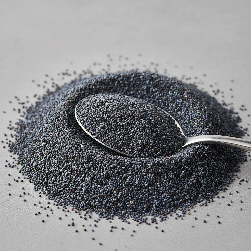 Blue poppy seeds, ground