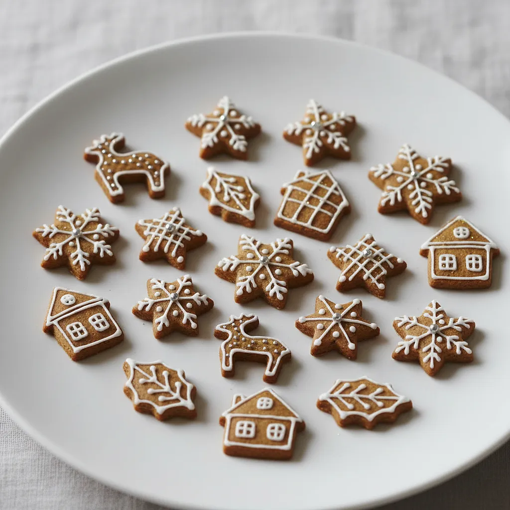 Mini gingerbread cookies for decoration