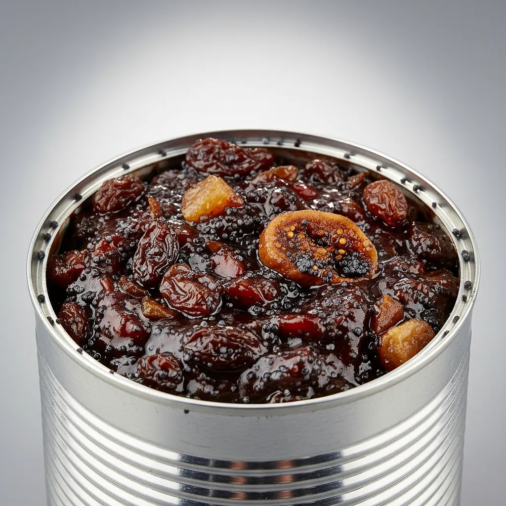 Ready-made poppy seed filling from a can