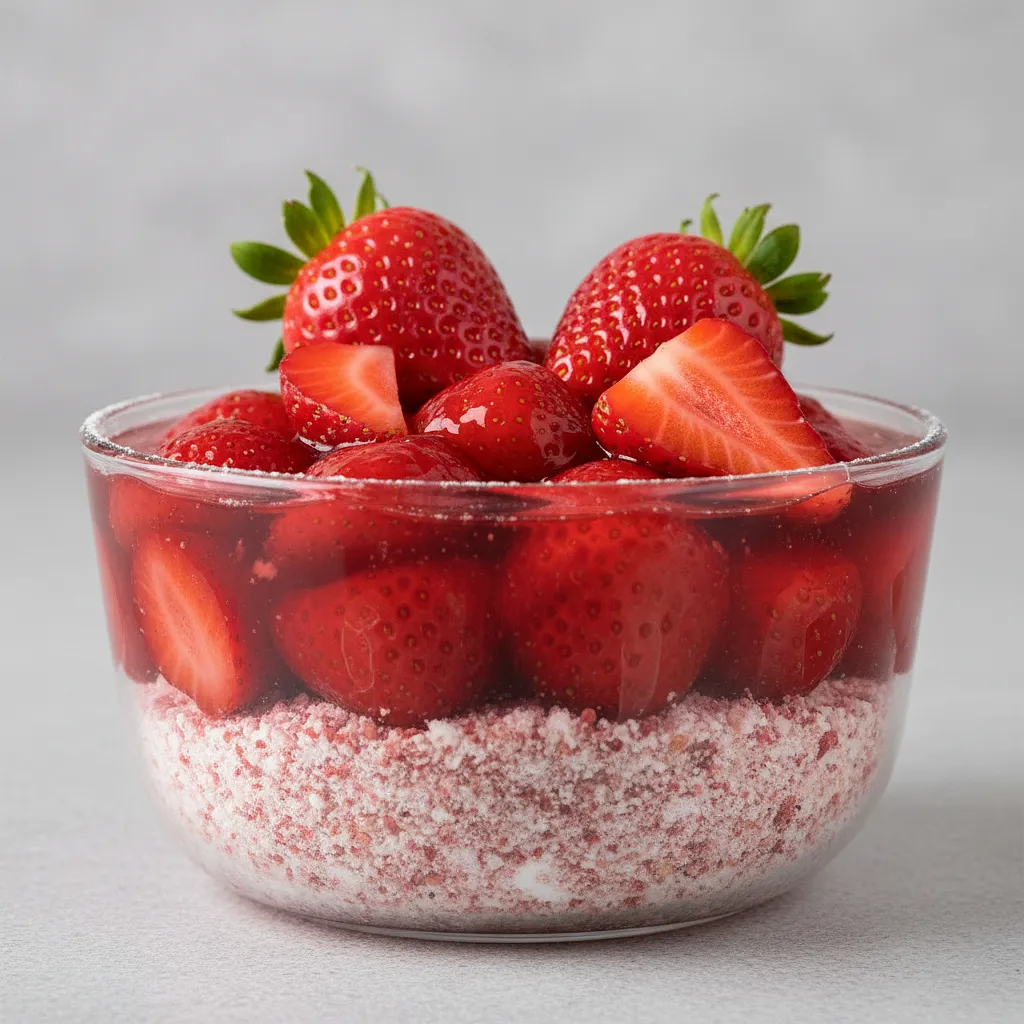 Galaretka truskawkowa w proszku