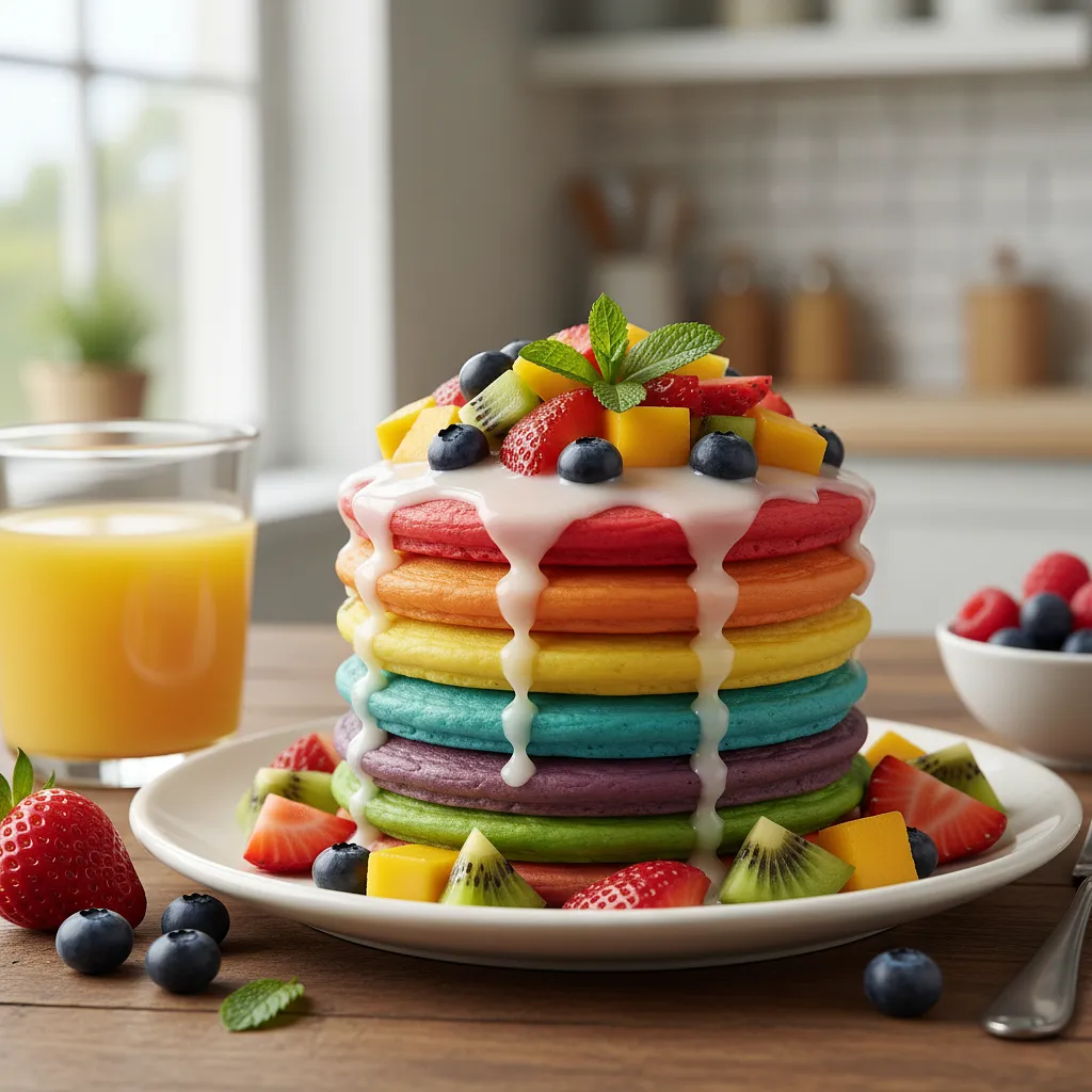 Tęczowe Placuszki z Owocami - zdjęcie 1