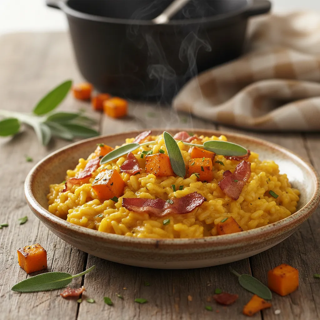 Jesienne Risotto z Dynią, Szałwią i Chrupiącym Boczkiem - photo 1