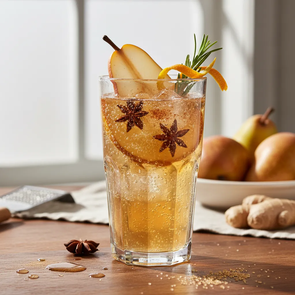 Spiced Pear-Ginger Fizz - photo 1