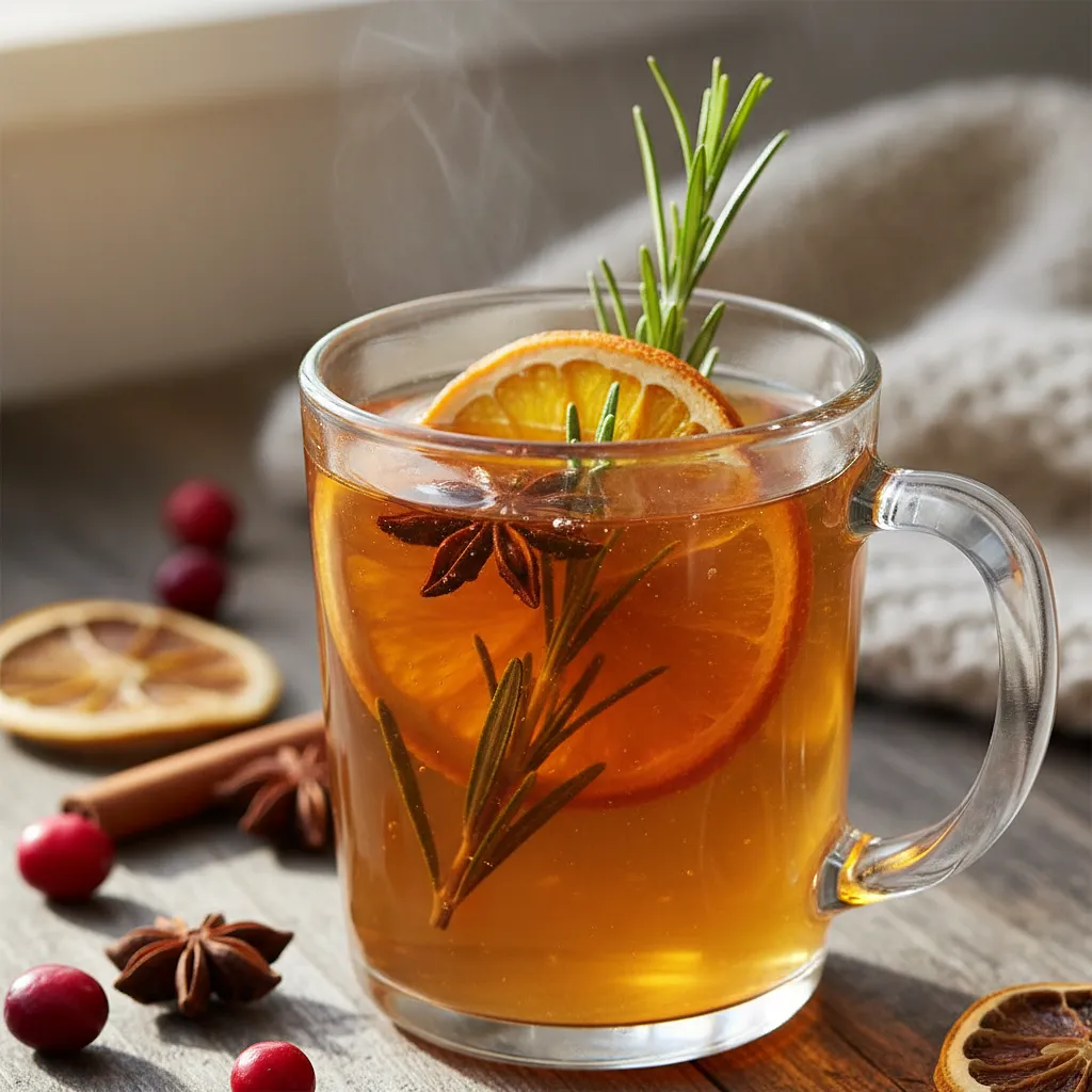 Spiced Apple Cider with Rosemary and Orange - photo 1