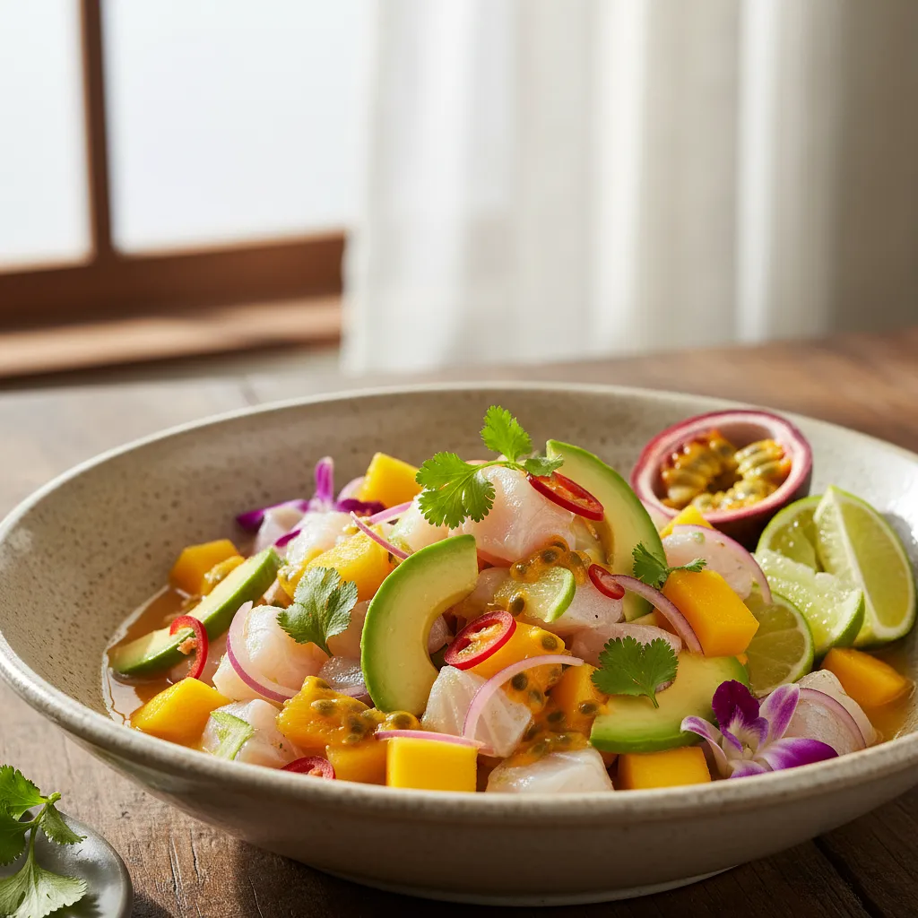 Ceviche z Mango i Awokado z Pikantną Marakują - zdjęcie 1