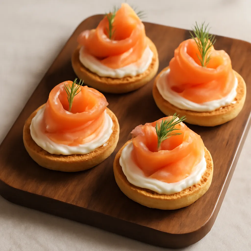 Mini sandwiches with salmon and cottage cheese - photo 1