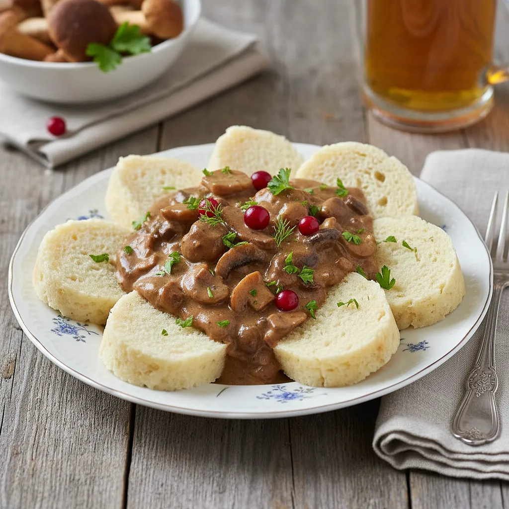 Czech Mushroom Sauce with Karlovy Vary Dumplings - photo 1