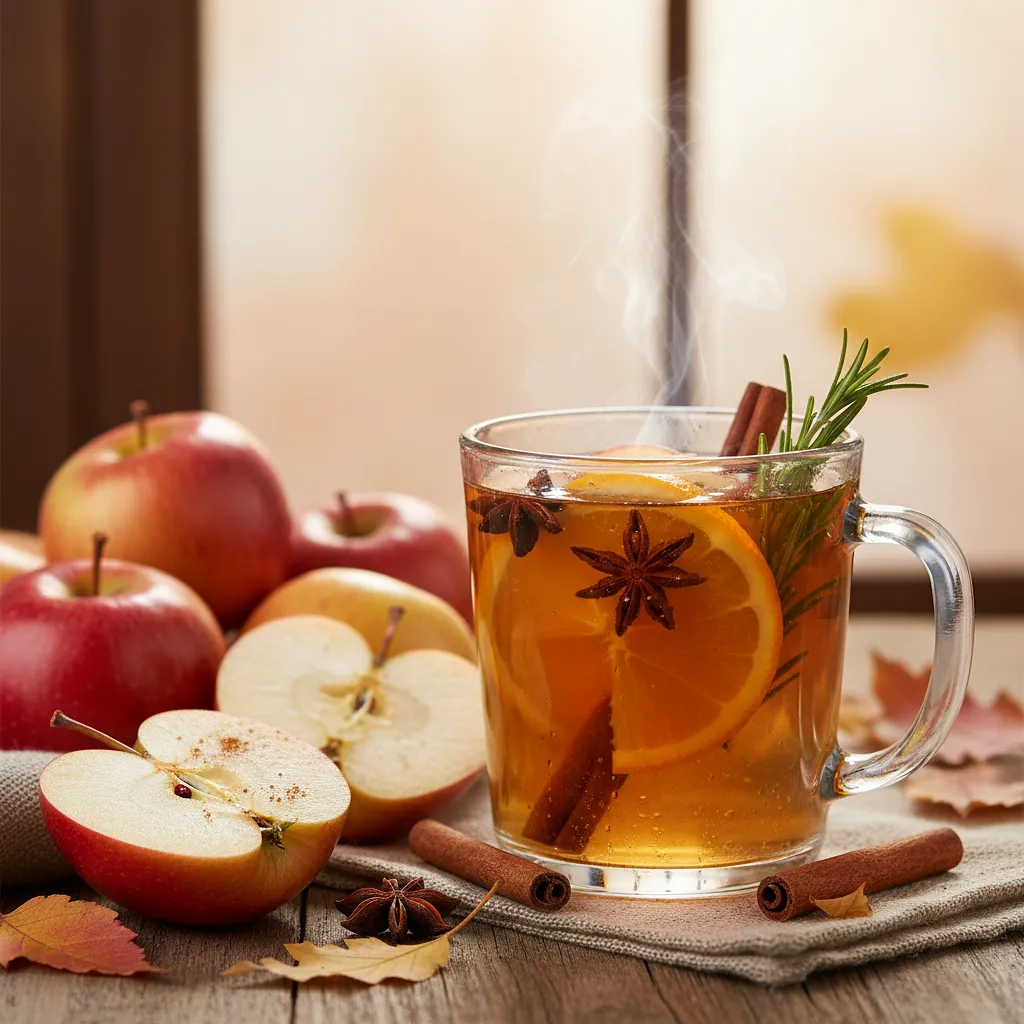 Spiced Apple Mulled Wine with Orange and Rosemary - photo 1