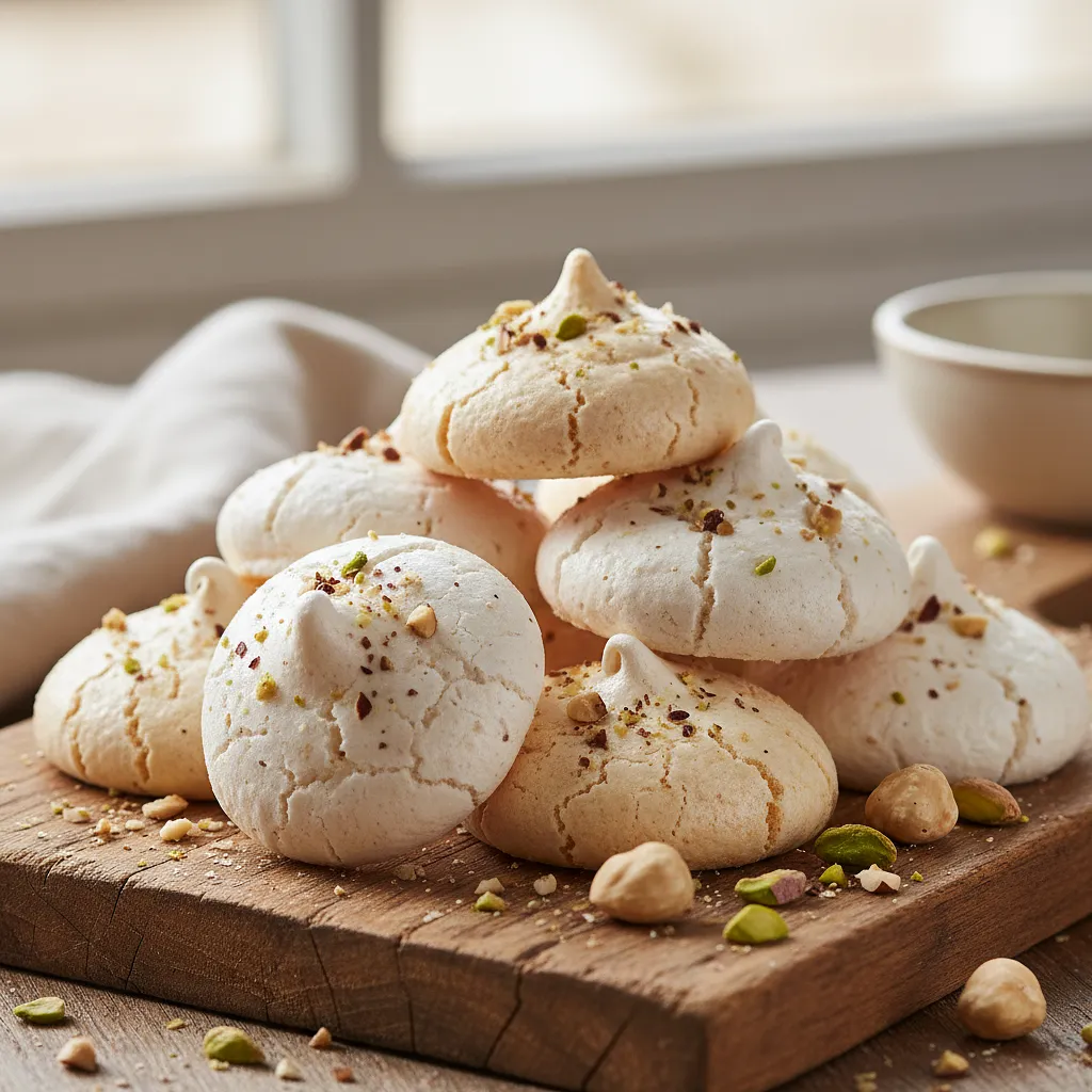 Nutty Kisses: Crunchy Cookies with a Meringue Cloud - photo 1