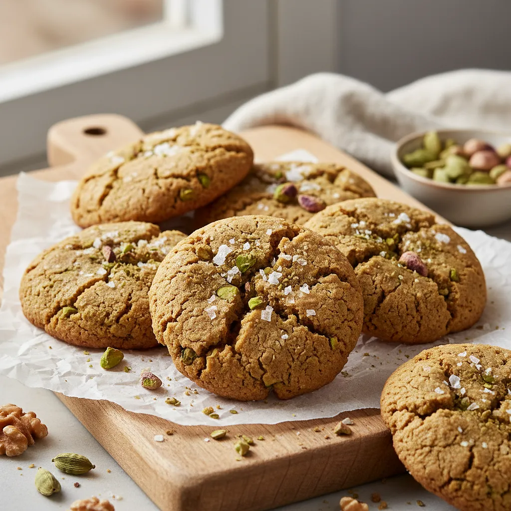 Cracked Nut Cookies with Cardamom and Sea Salt - photo 1